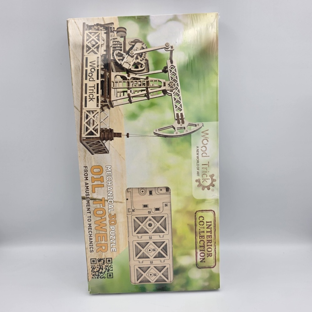 New Wood Trick Mechanical 3D Puzzle Oil Tower 120 Wooden Pieces